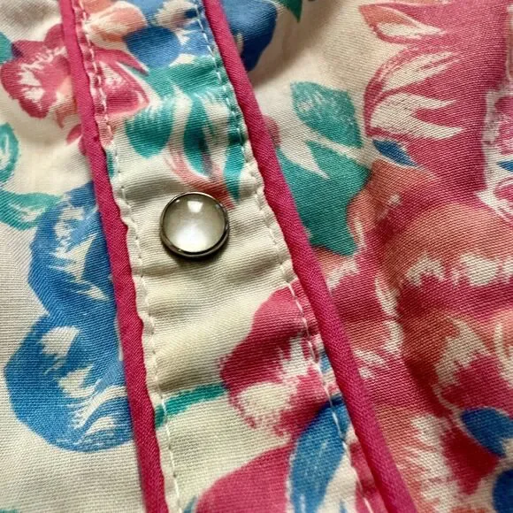 Vintage Lyn Anne Nightgown Size Med Floral CottageCore Grannycore Snap Collar - Picture 8 of 11